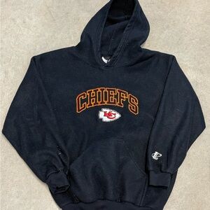 Vintage Logo Athletic Kansas City Chiefs Fleece Hoodie Size Youth Large 14-16